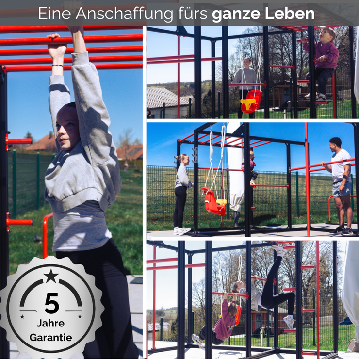 Klettergerüst für den Garten aus Metall (Family Cube)