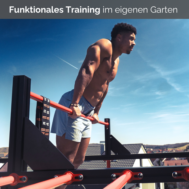 Klettergerüst für den Garten aus Metall (Family Cube)