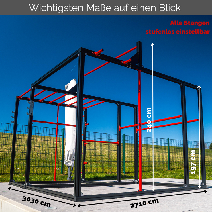 Klettergerüst für den Garten aus Metall (Family Cube)
