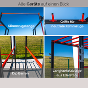 Klettergerüst für den Garten aus Metall (Family Cube)